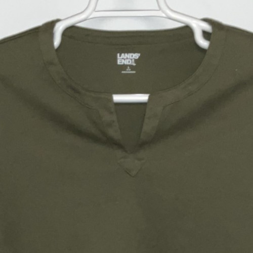 Lands End Short Sleeve T-Shirt Adult Large Green