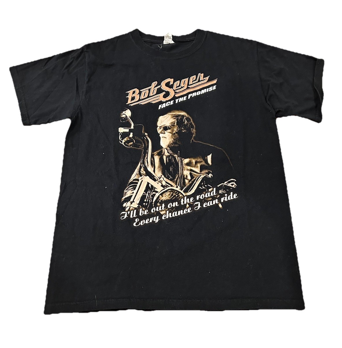 Bob Seger Shirt Mens Medium Face The Promise 2006 2007 Tour Tee Black Anvil