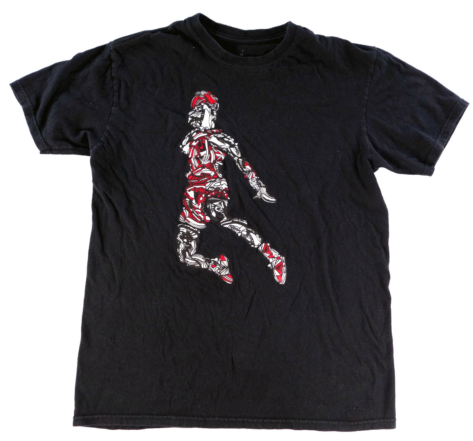 AIR JORDAN NIKE Sneakerhead Basketball jump vintage t shirt LARGE tee art dunk