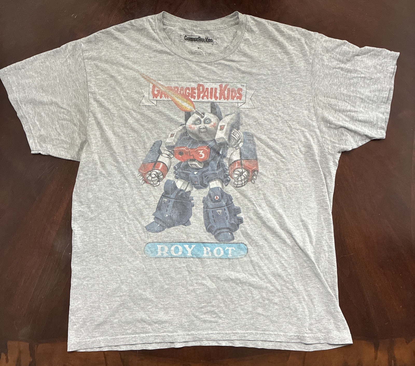 Garbage Pail Kids 2012 Topps – Roy Bot – Gray T Shirt – Men’s Large