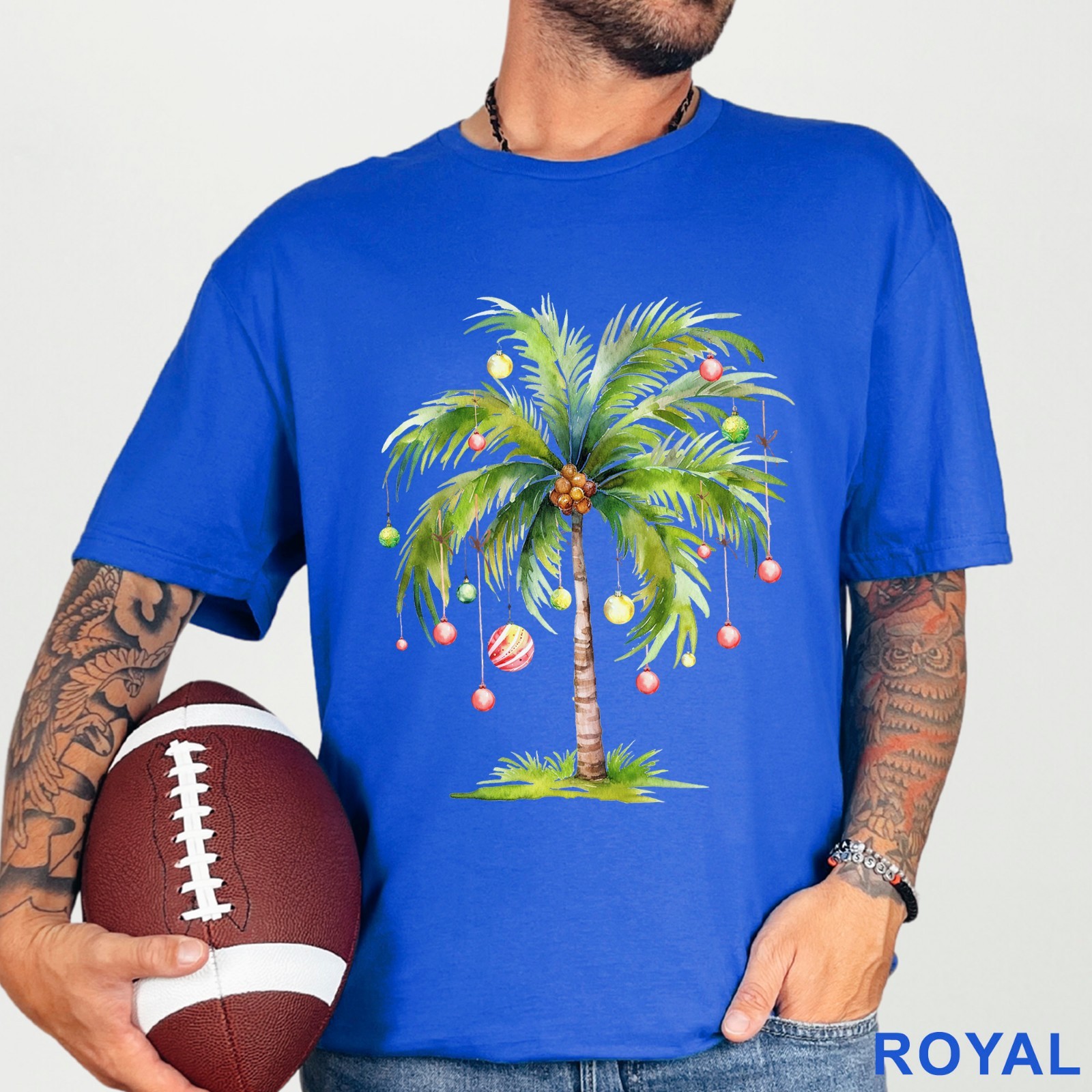 Christmas Palm Tree Shirt, Christmas Tree Tee, Tropical Palm Christmas, 203733