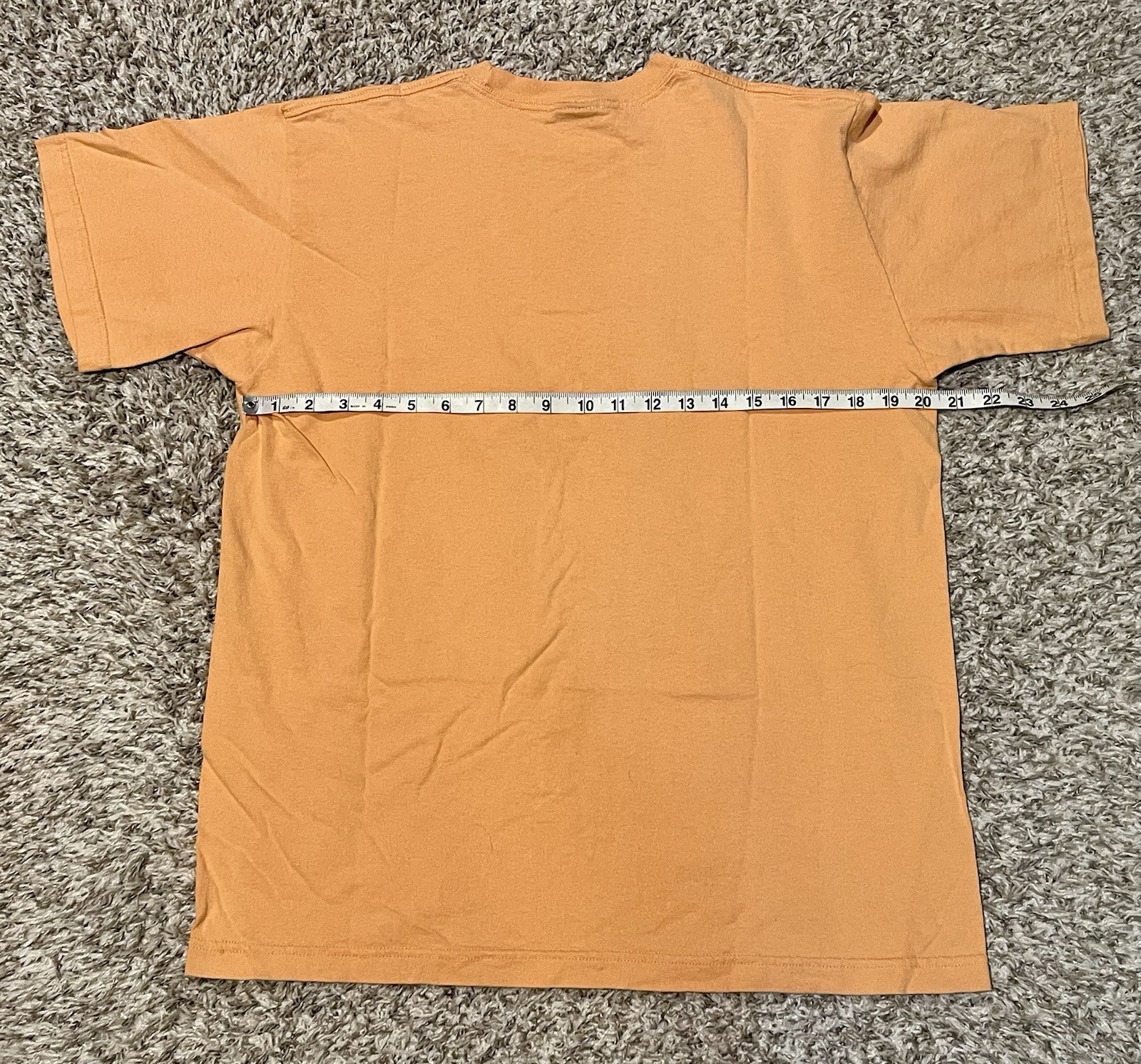 VINTAGE Timberland Weather Gear Mens T Shirt S Peach Embroidered Logo USA MADE