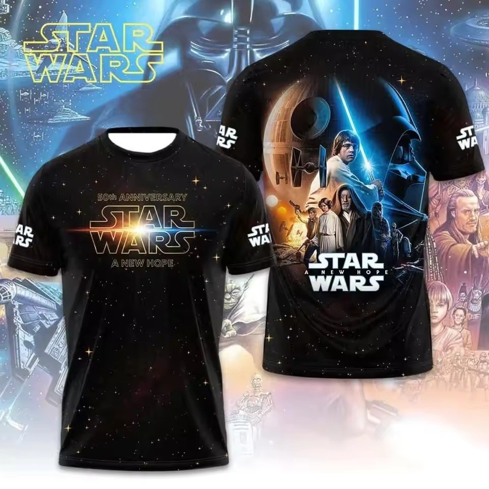 50th Anniversary Star Wars A New Hope Galaxy’s Edge Fan Gift Tshirt 3D Printed