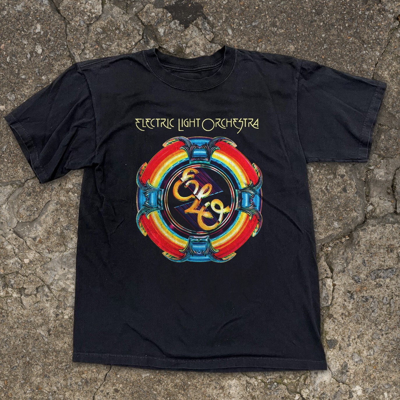 VTG Electric Light Orchestra ELO Anniversary Unisex Black T-shirt Size S-5XL