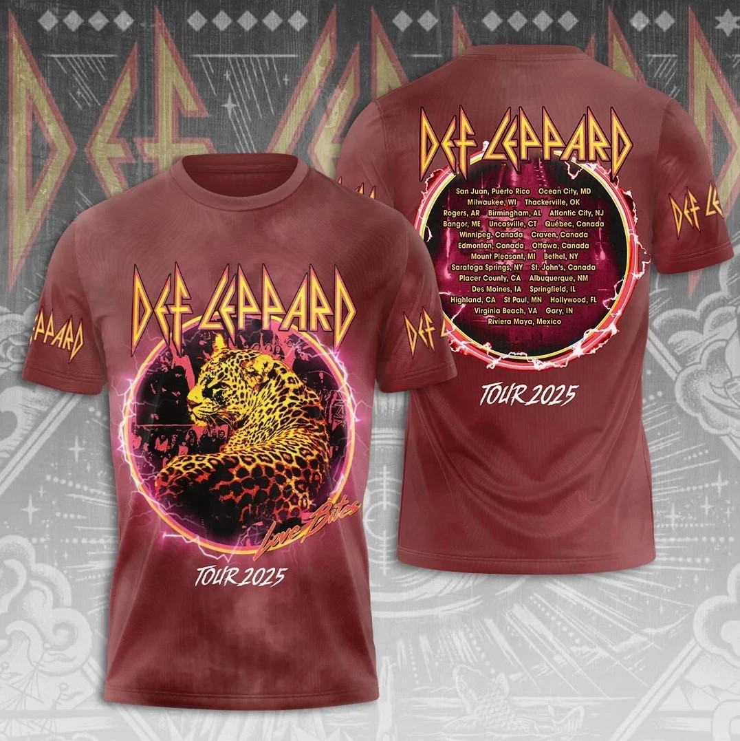 Def Leppard Tour 2025 Limited Edition Unisex T Shirt All Size S-5XL FR579