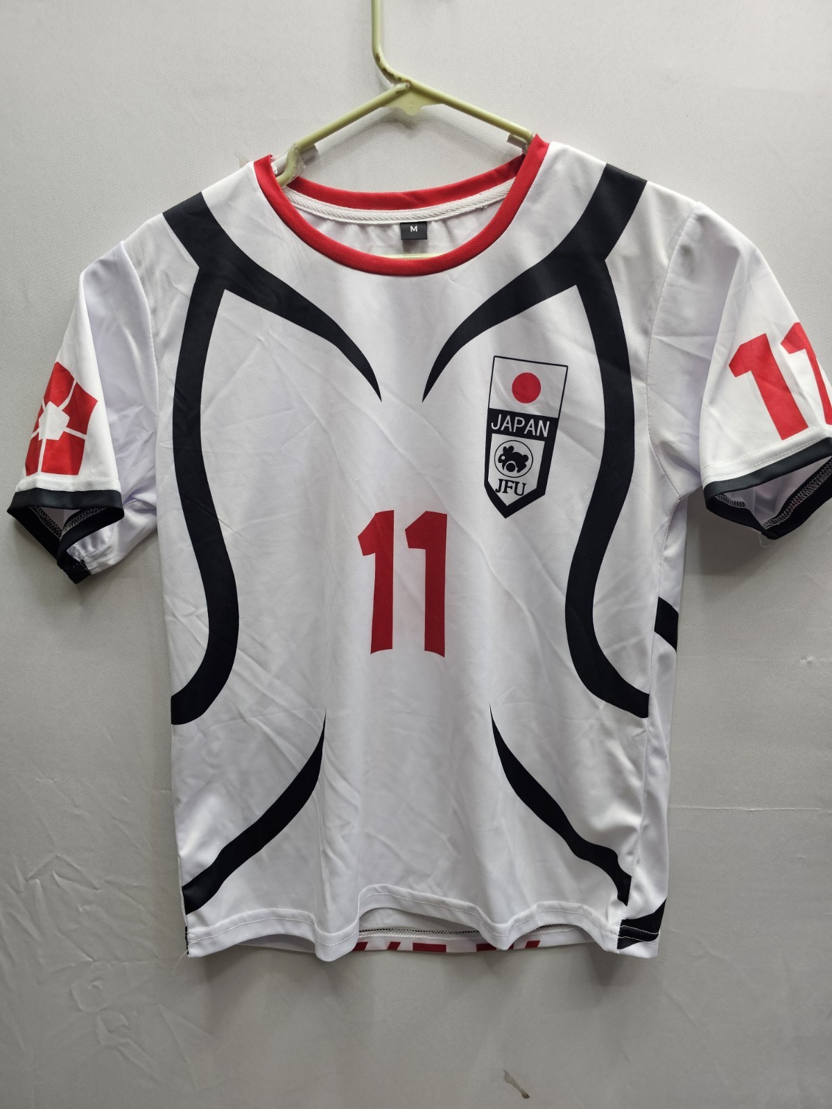 Blue Lock Japan U20 White Sports T-shirt Anime Jerseys for Fans Medium