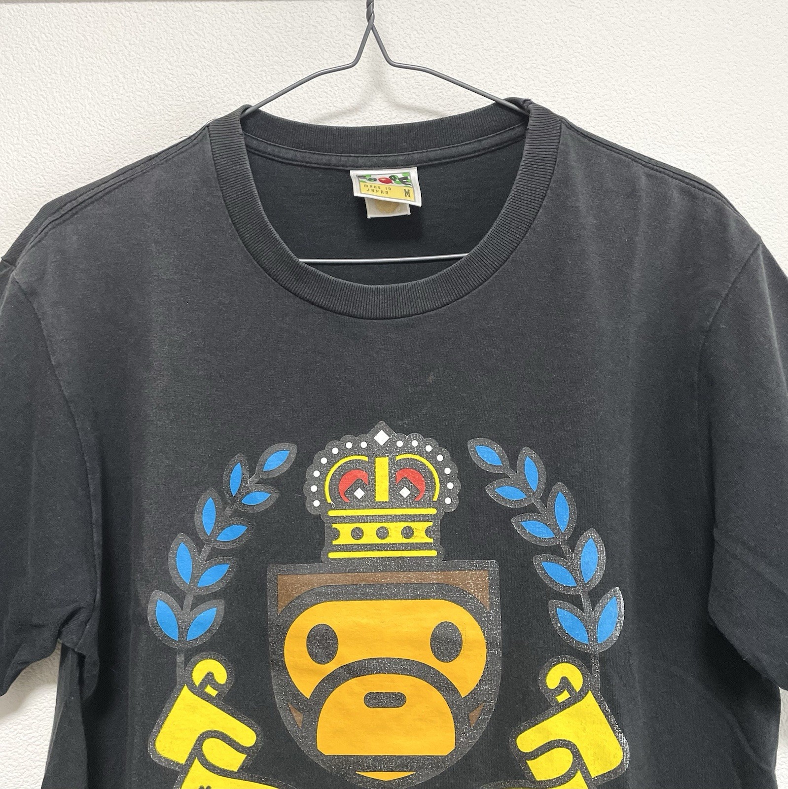 Vintage Bape Baby Milo T-Shirt A Bathing Ape Black M Medium Japan Made Nigo 00s