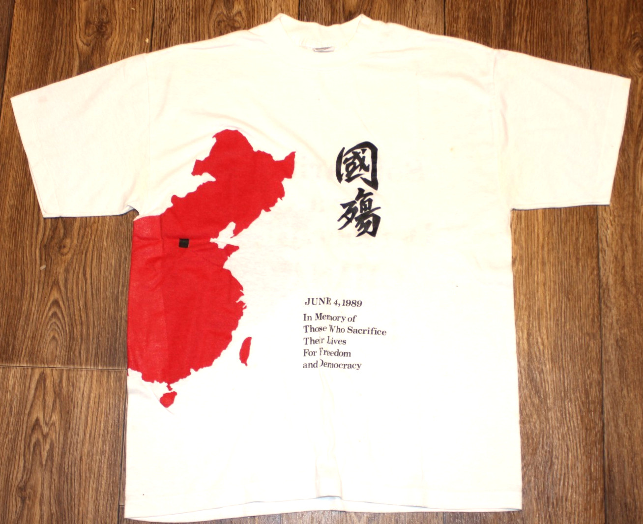Vintage Solidarity For a Democratic China Graphic T-Shirt 1989