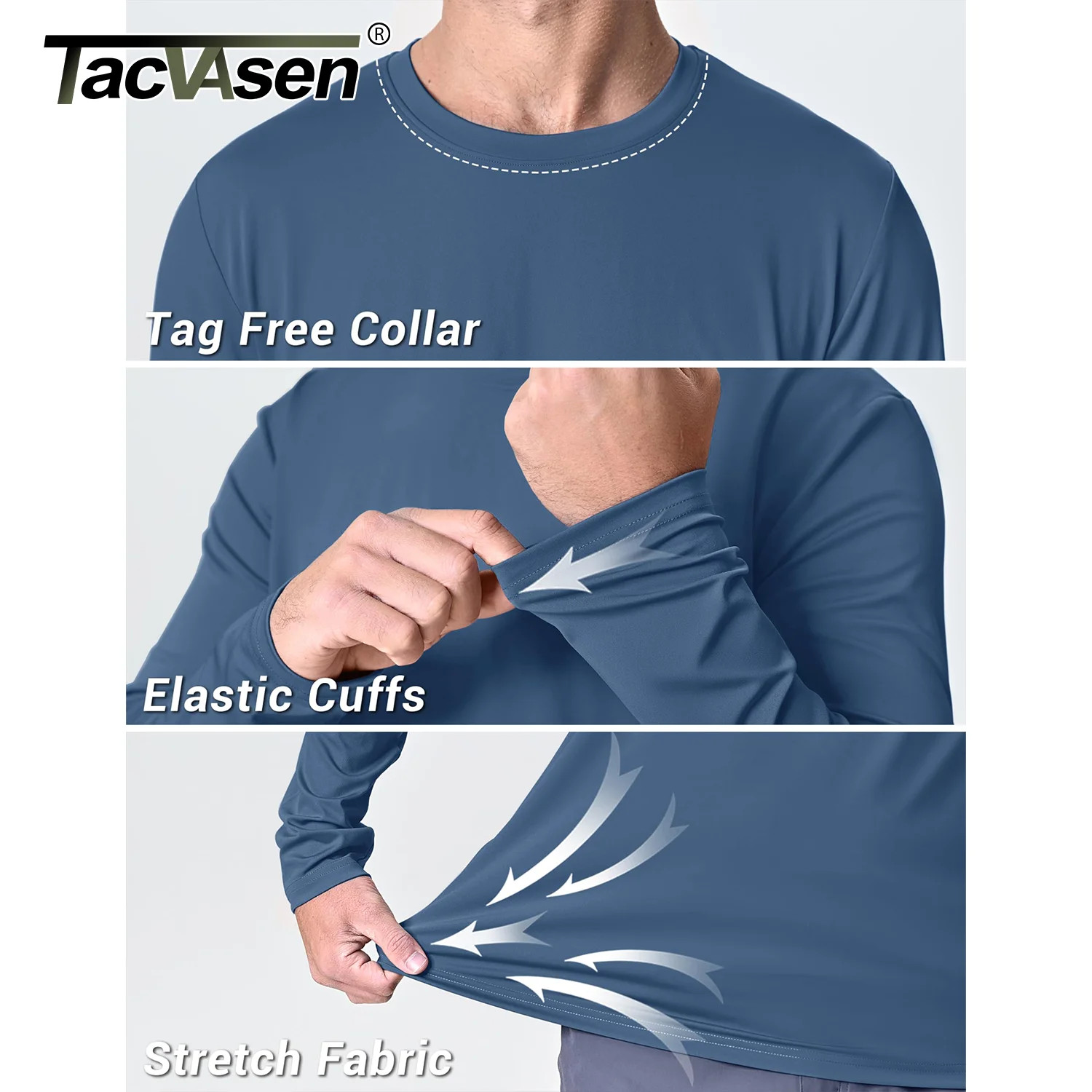 80+ Sun Protection T-shirts Men’s Qui Dry Long Sleeve Athlectic T