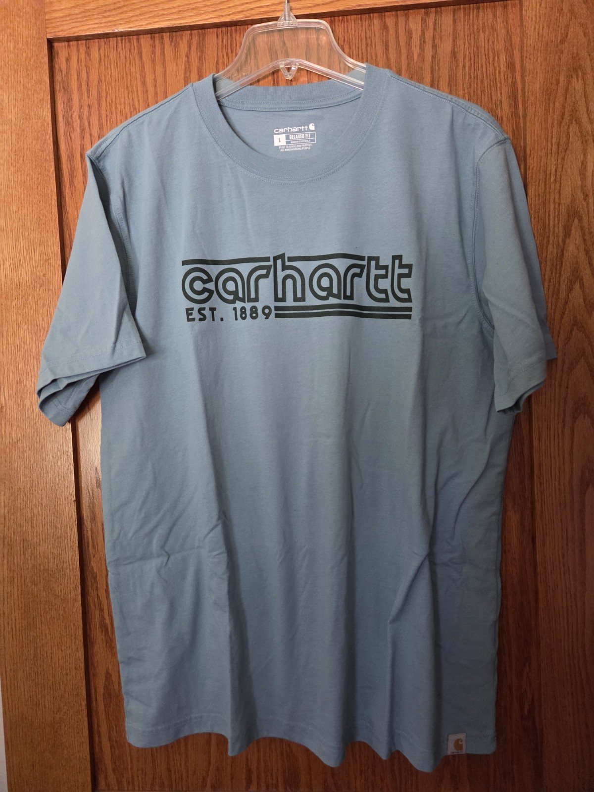 Carhartt Men’s Short Sleeve Relaxed Fit T-Shirt Blue Graphic Size L