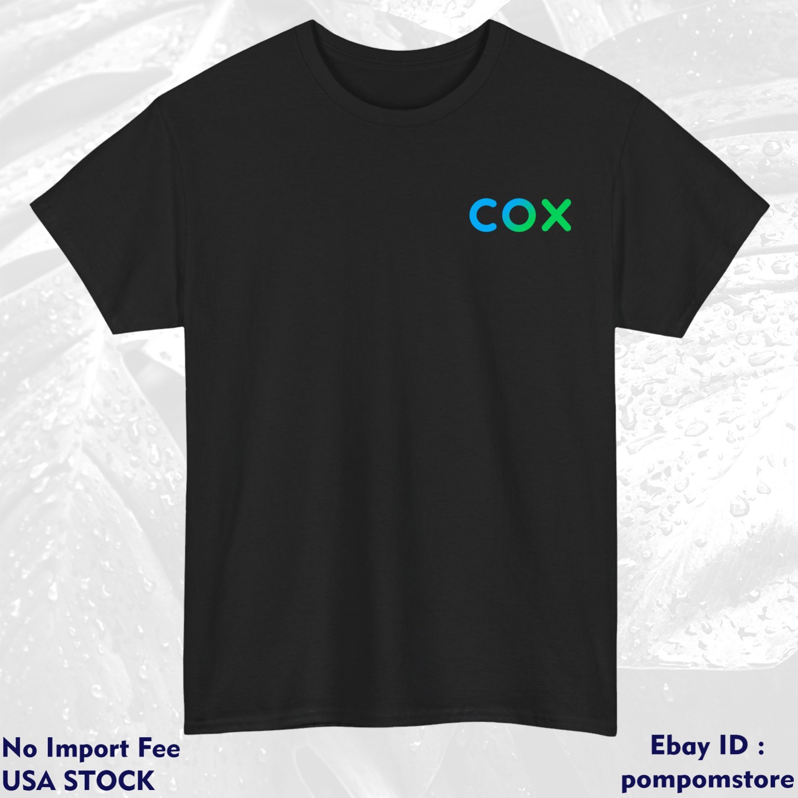 Cox Communications Company Logo Cotton S M L XL 2XL 3XL 4XL 5XL Made In USA