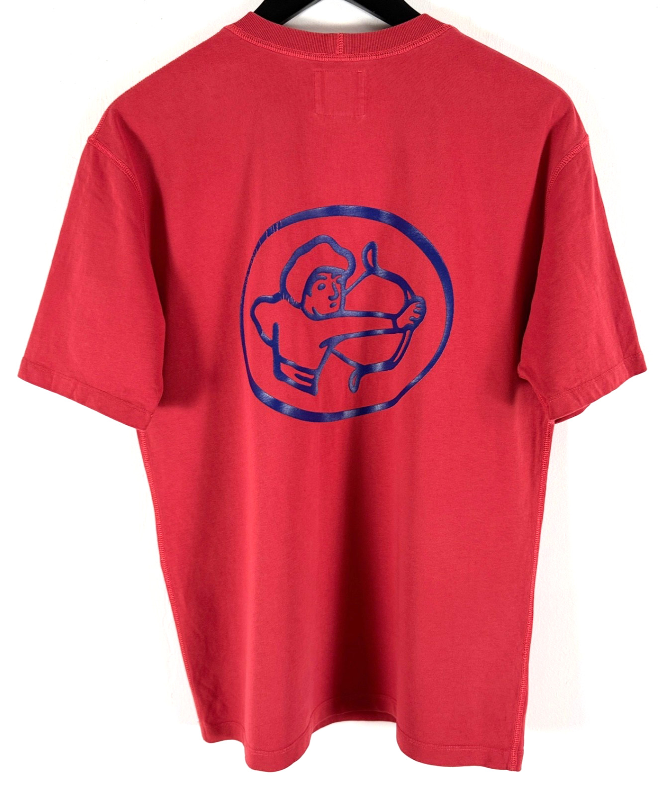 Drake’s No.9 Savile Row T Shirt Mens Medium Red Mughal Archer Logo Cotton