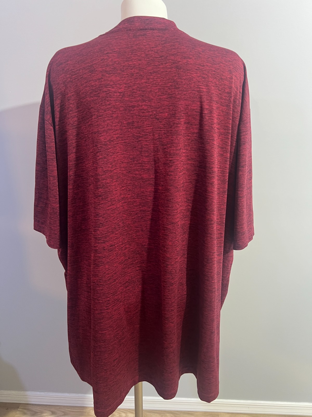 Alfani Men’s Red V-Neck Top Shirt Big & Tall 3XLT 3X Moisture Wicking Breathable