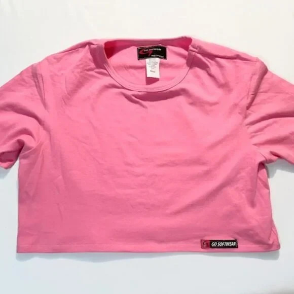 Go Softwear Size M Pacific Half Tee /Crop Top – Pink (GS-3482521-PNK-M)