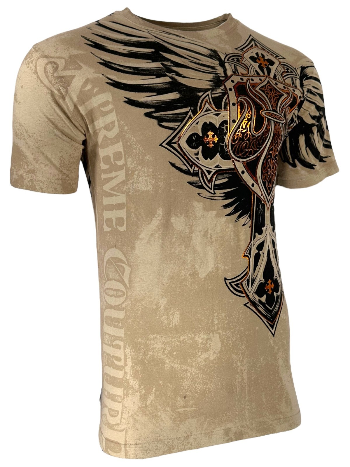 Xtreme Couture by Affliction Men’s T-Shirt LOCKDOWN Biker Cross S-3XL