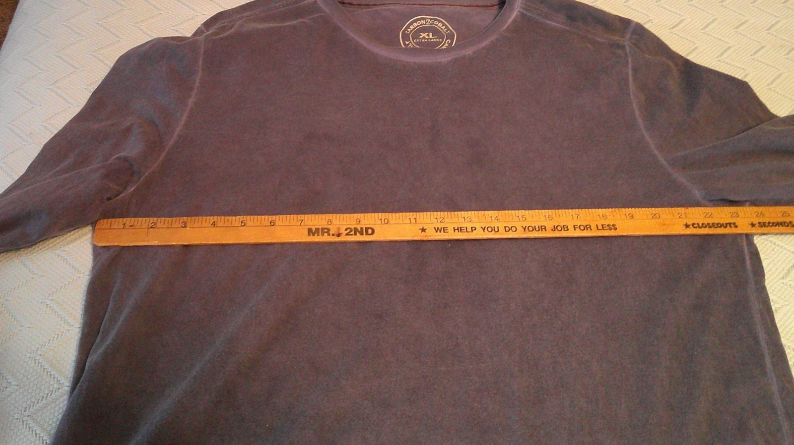 Carbon 2 Cobalt Mens Tee-Shirt Size XL Long Sleeve Crew Neck Blue Classic VGUC
