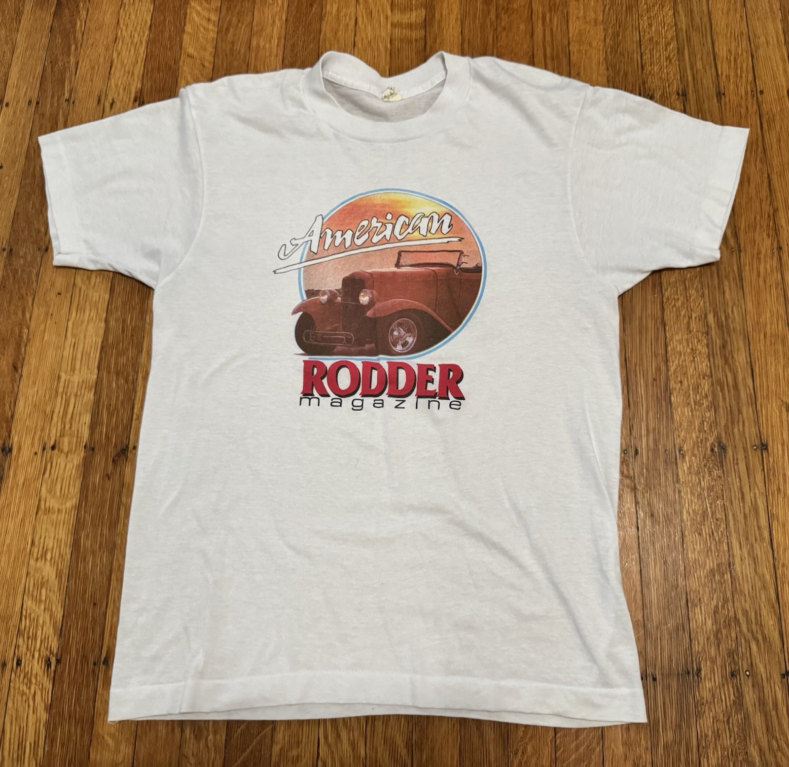 Vintage American Rodder Magazine T Shirt Screen Stars Best USA Hot Rod Medium