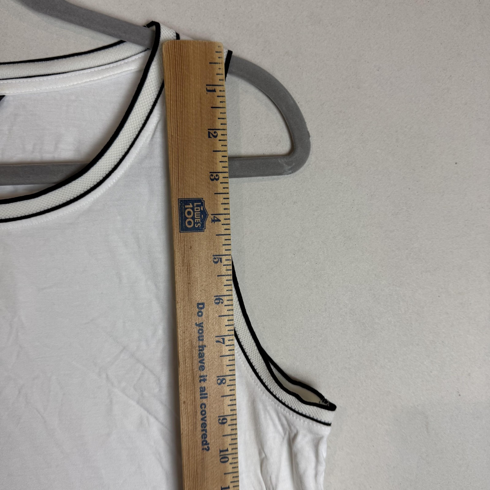 Banana Republic Shirt Mens Large White Sleeveless Tank Top Contrast Trim Jersey
