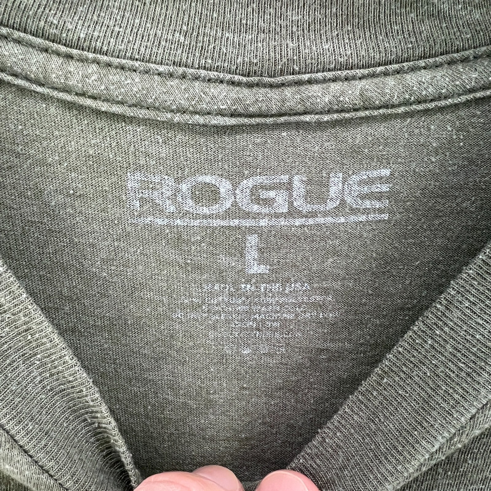 Rogue Fitness T Shirt Lot of 2 Shirt Made in USA Single Stitch Large Barbell