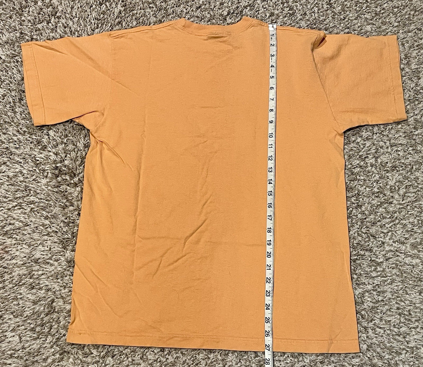 VINTAGE Timberland Weather Gear Mens T Shirt S Peach Embroidered Logo USA MADE