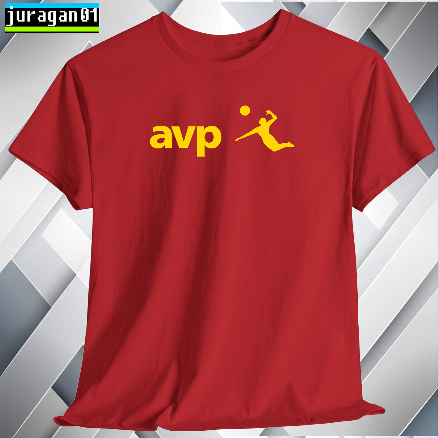 AVP Beach Volleyball Shirt Black Navy White Grey Red Orange Choco Size S to 5XL