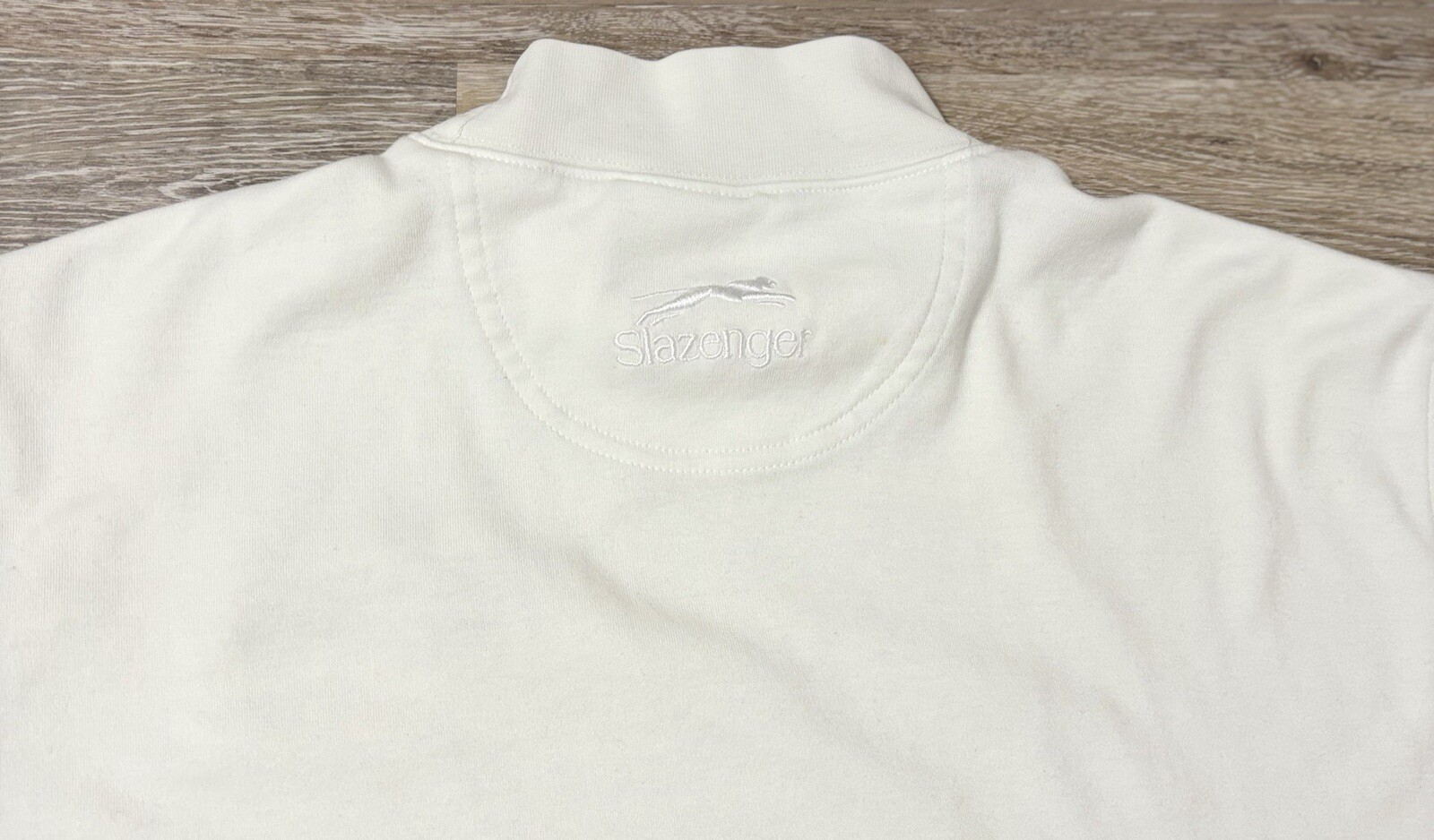 Vintage HALLMARK Long Sleeve Shirt Large Slazenger Cotton Spandex Mock Neck