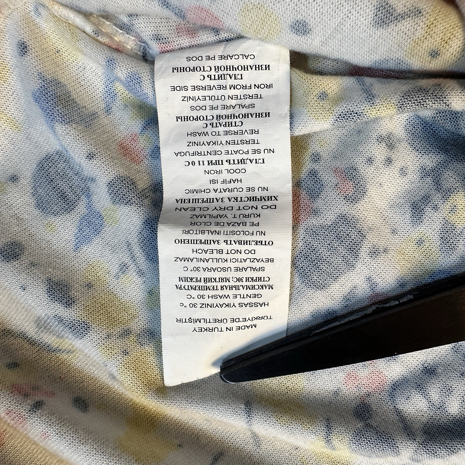 Suslo Couture Life Is Beautiful Graphic TShirt White Multicolor Paint Mens Large
