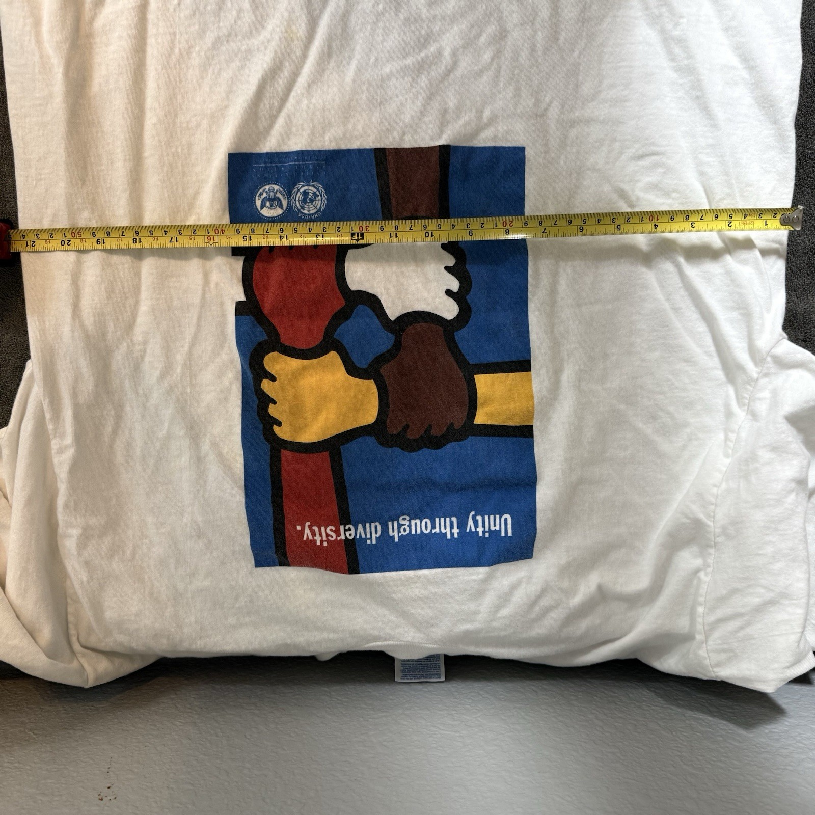 Vintage UN Single Stitch “Unity Through Diversity” T Shirt Beefy Hanes XL