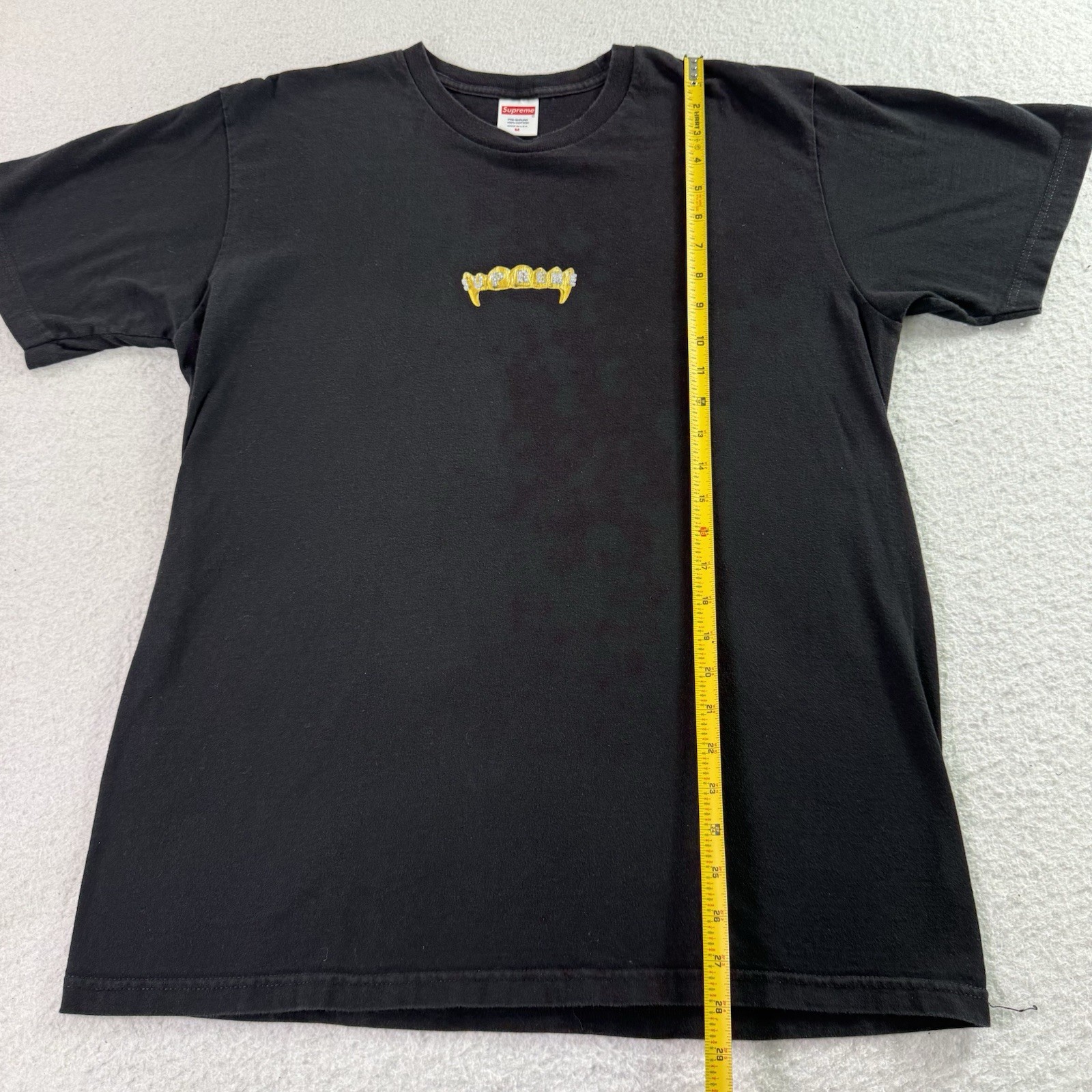 SUPREME SS19 Gold Grills Black Graphic T-Shirt MADE IN USA Adult Size Medium