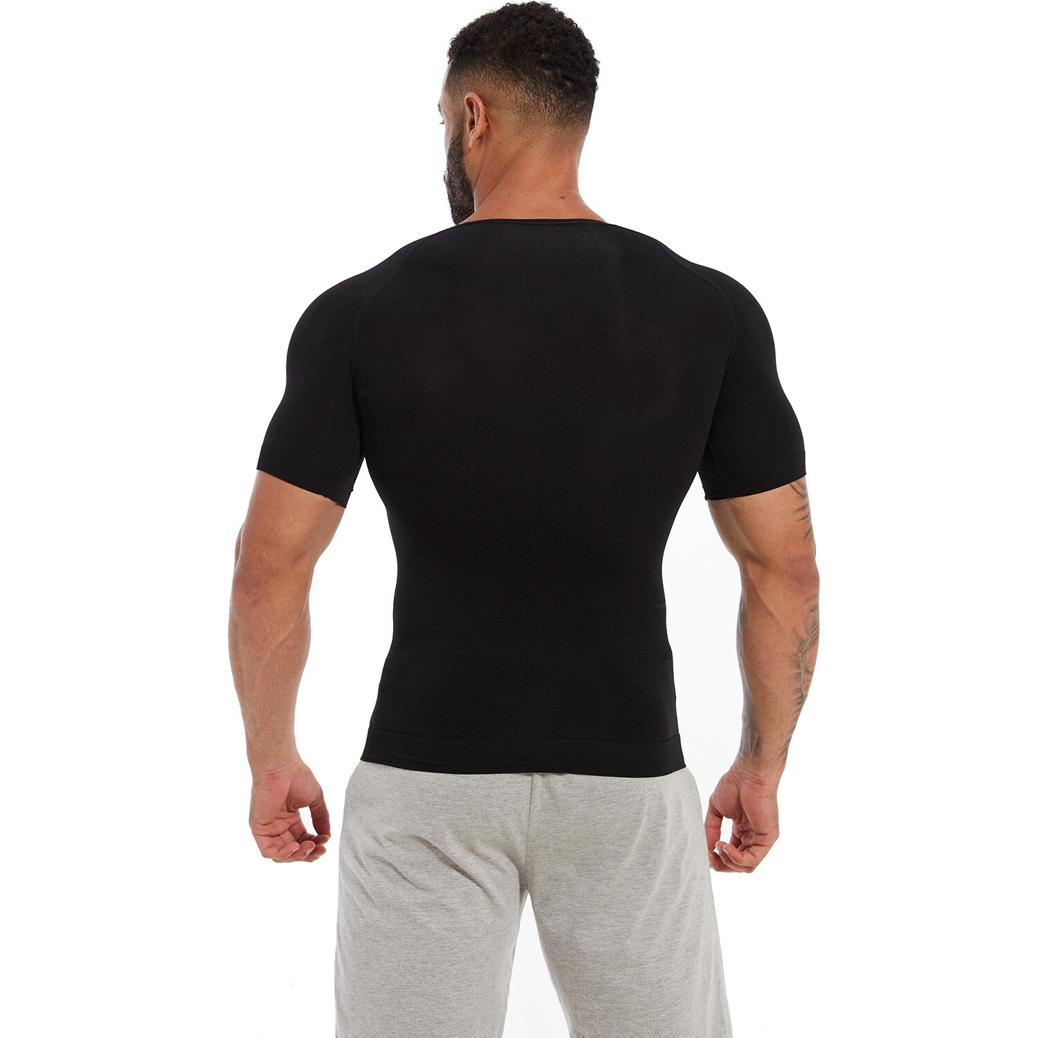 Men’s Gynecomastia Undershirt V-Neck Chest Compression Shirts Slim Body Shaper