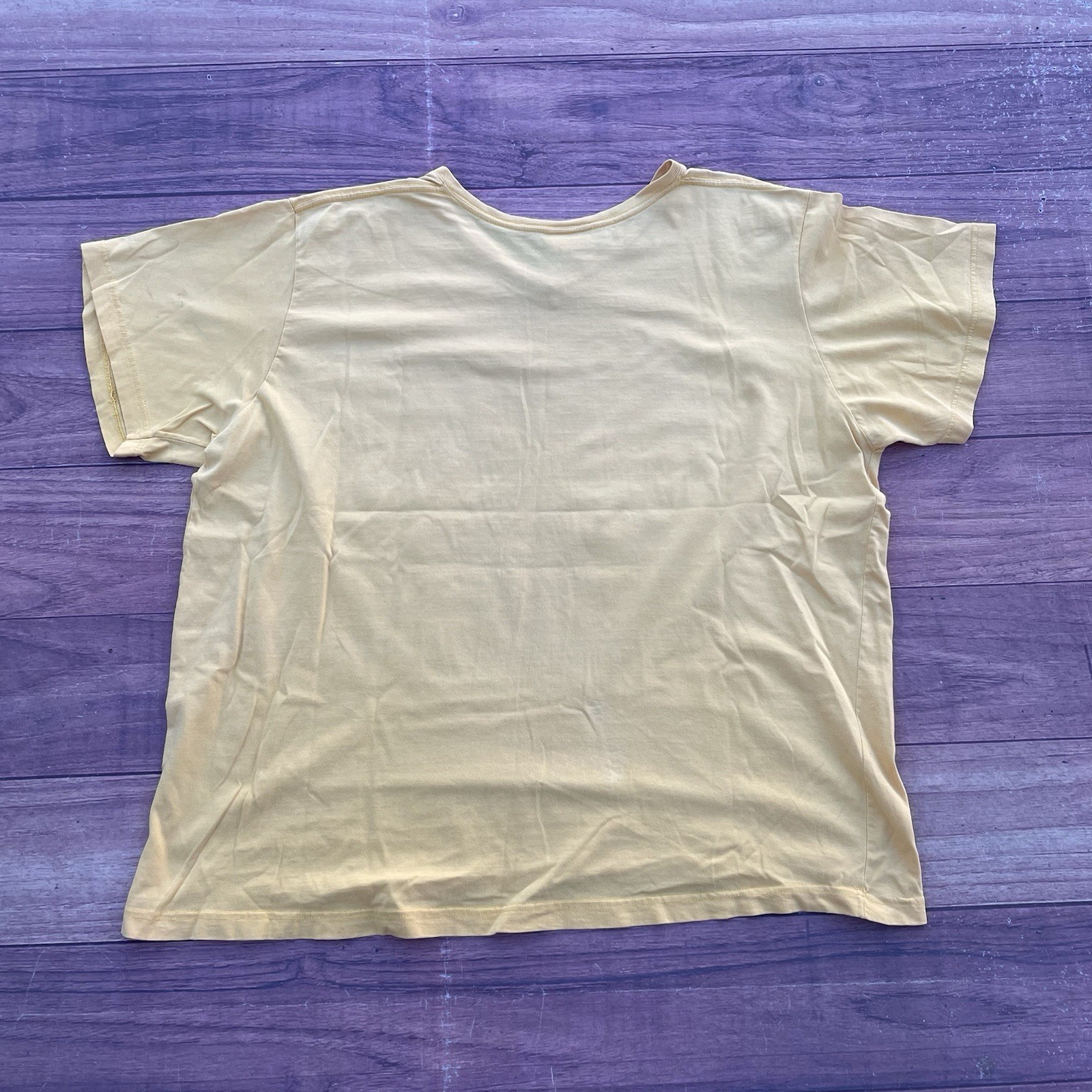 Vintage 2002 Nickelodeon Sponge Bob Square Pants Yellow V Neck Shirt 26×28 L-XL