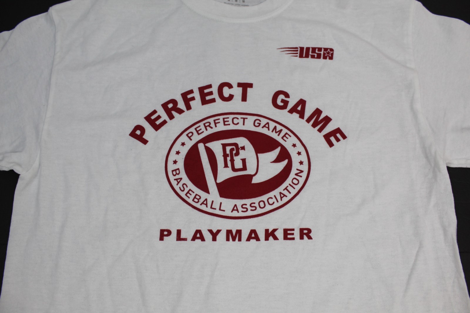 Perfect Game Baseball Association Mens White Tshirt Size Medium
