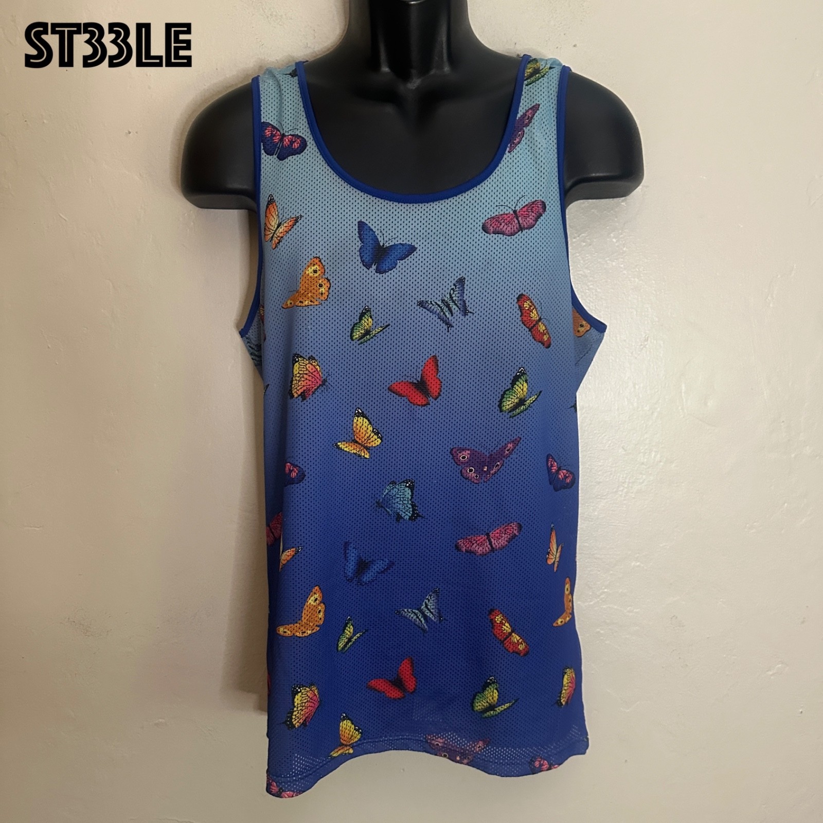 Steele Mesh Tank Top Small Gently worn 90% polyester/10% elastane pinpoint mesh