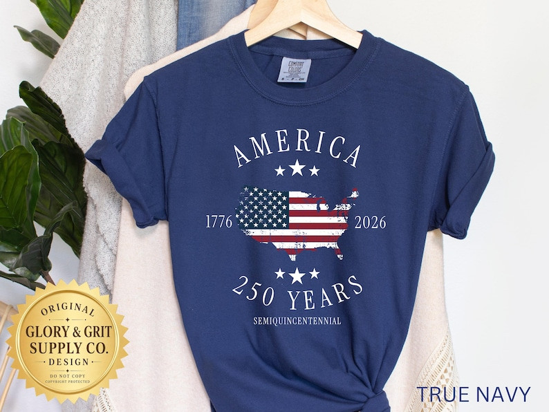 Comfort Colors America 250th Anniversary Shirt Patriotic Mens 1776-2026 USA Tee