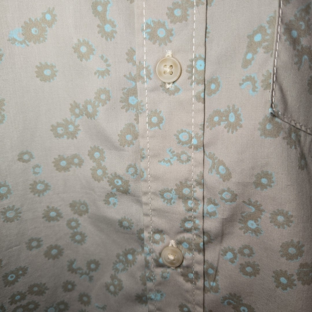 Quiksilver Men’s Cosmic Fields Classic SS Button Up Shirt Gray Size Small NWT