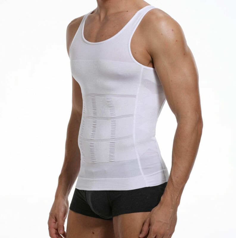 Men’s Slimming Body Shaper Vest Abs Abdomen Compression Shirt Workout Tank Tops