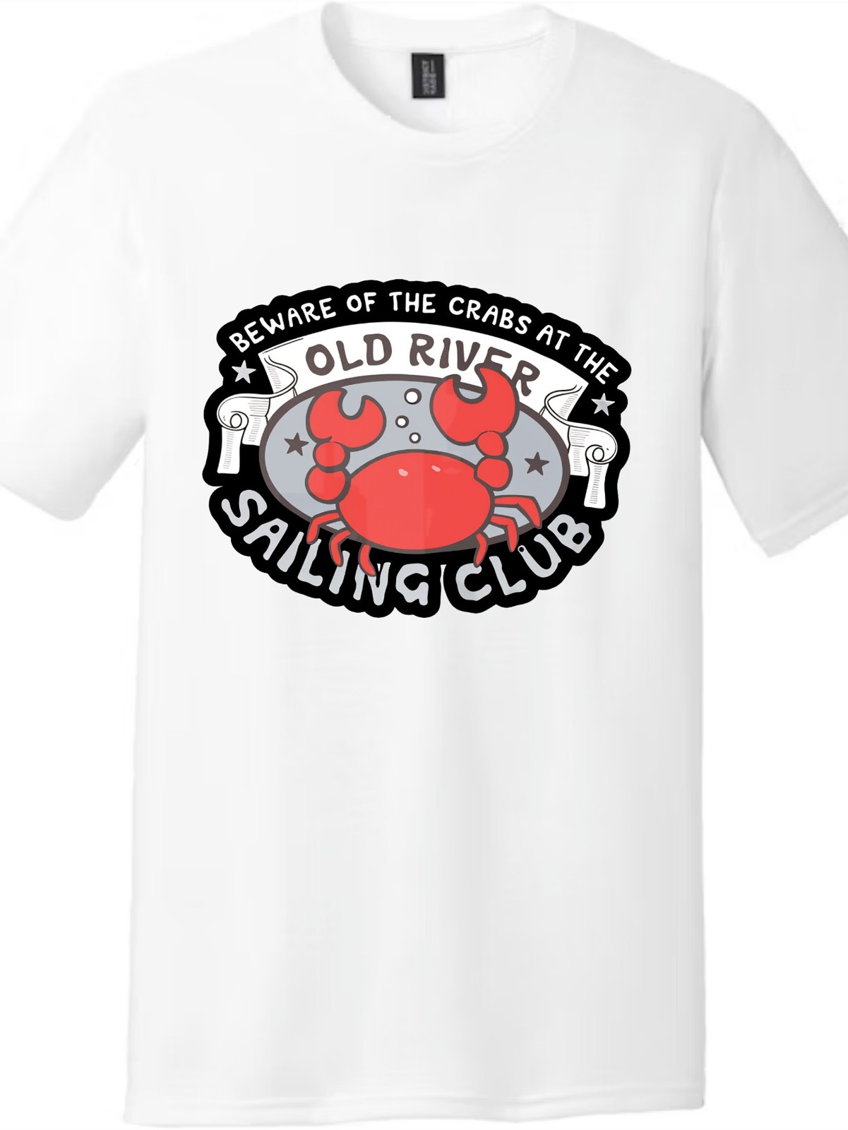 Funny Crab Sailing Graphic T-Shirt Unisex Outdoor Classic Casual Cotton Tee