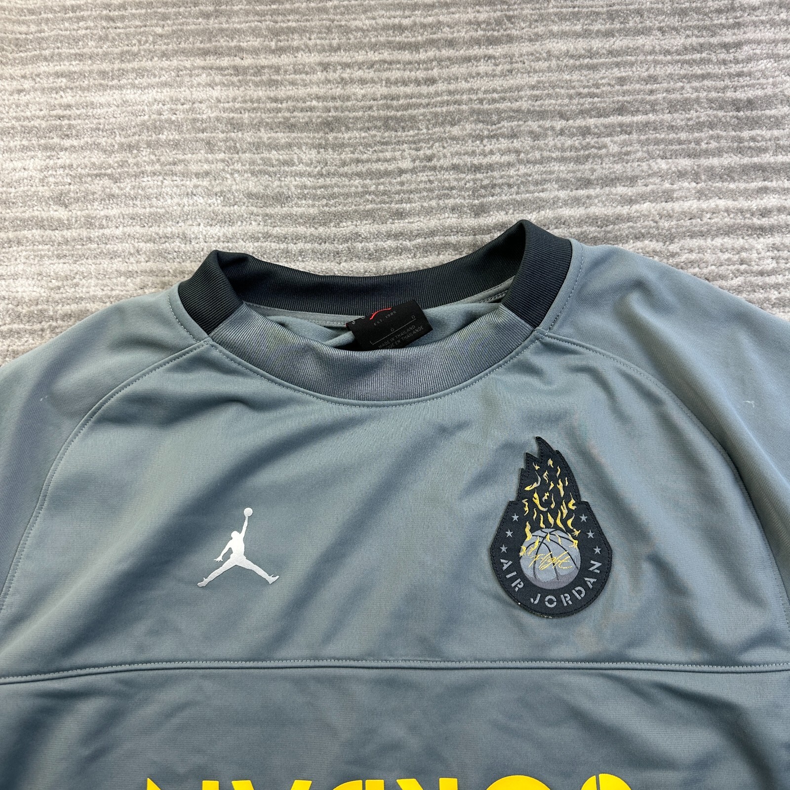 Jordan Shirt Mens Large Gray AJ4 Cool Gray Legacy Retro Sneakerhead Jordan 4