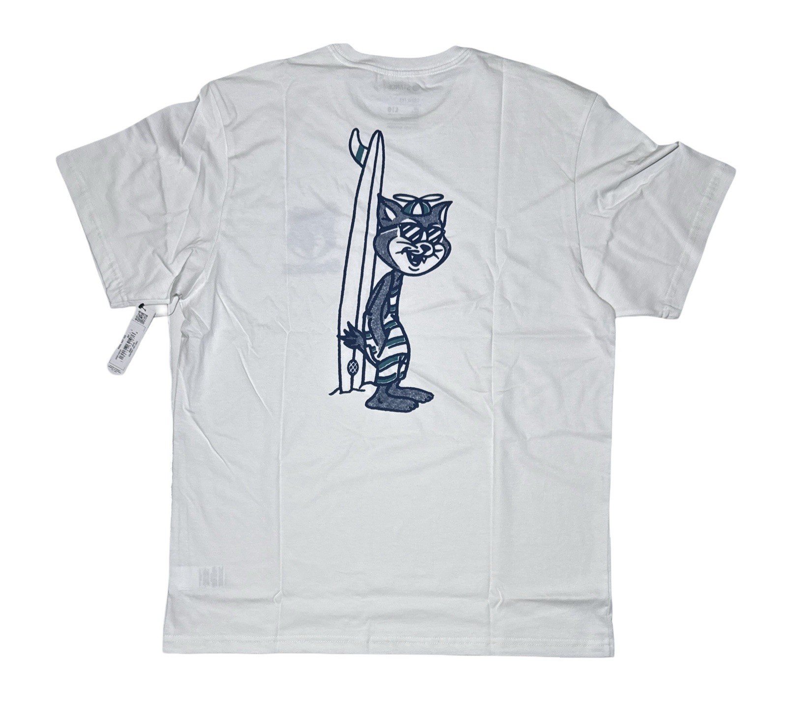 Stance Kool Kat White Men’s T-Shirt Graphic Print Large New With Tags