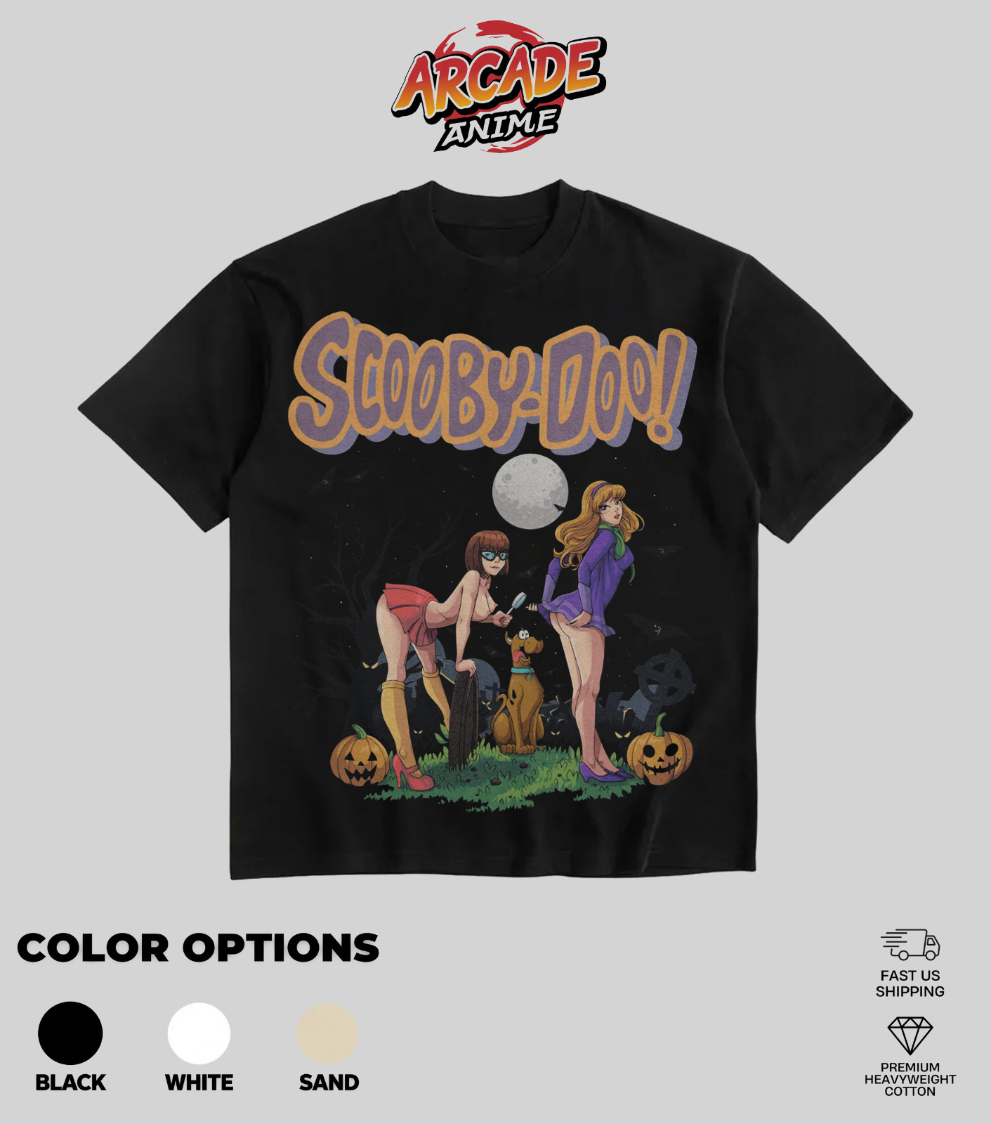 Arcade Anime “Scooby-Doo!” Halloween Graphic Premium T-Shirt