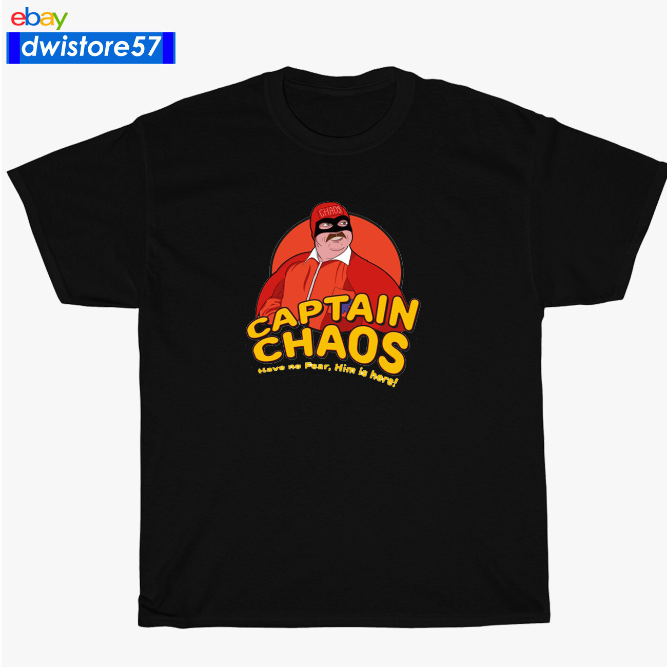 New Shirt Captain Chaos Logo Black/Navy/White/Grey Men’s T-Shirt S-5XL
