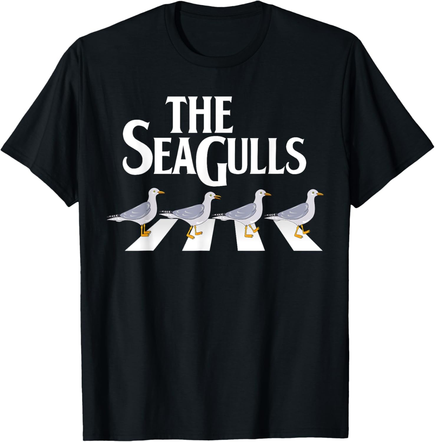The Seagulls Funny Beach Classic Rock Novelty Gift T-Shirt