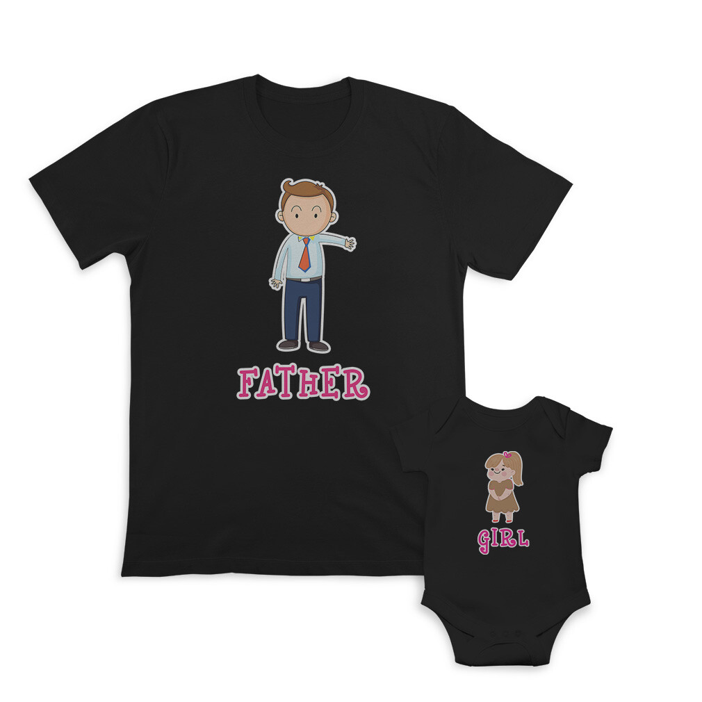 Dad and Baby Matching Outfits Clothes Girl Baby Small – Father Man Standing Man