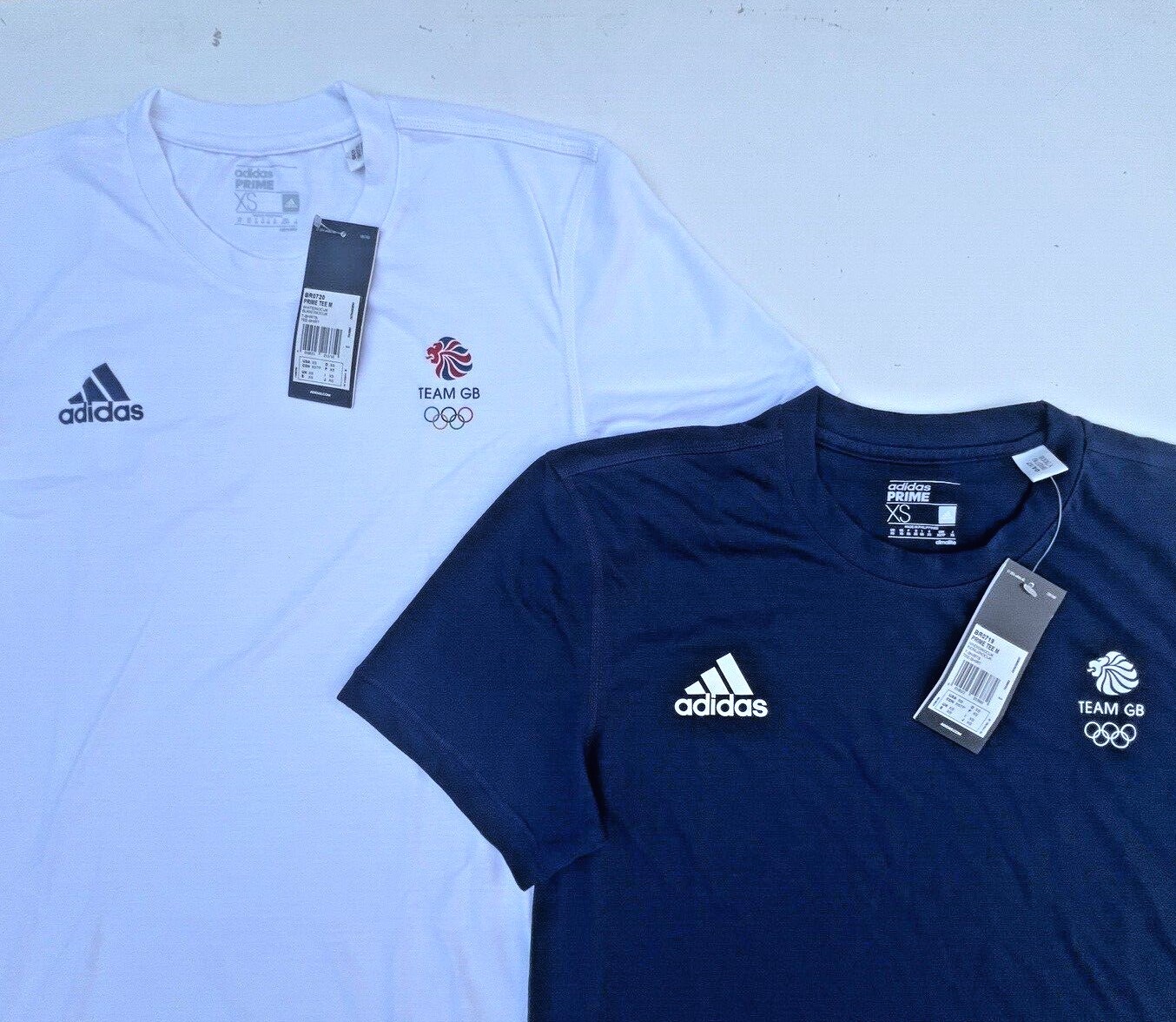 Adidas Training Shirt Team GB Olympic Tee Gym White Blue 2XS XS S M L XL 2XL 3XL