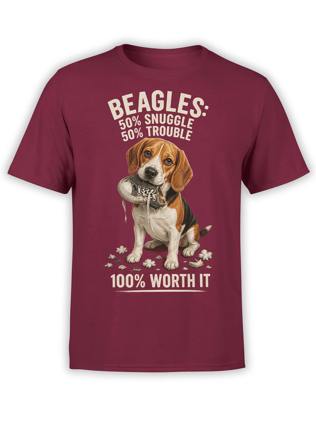 Snuggle Trouble Beagle Dog T-Shirt | Unisex