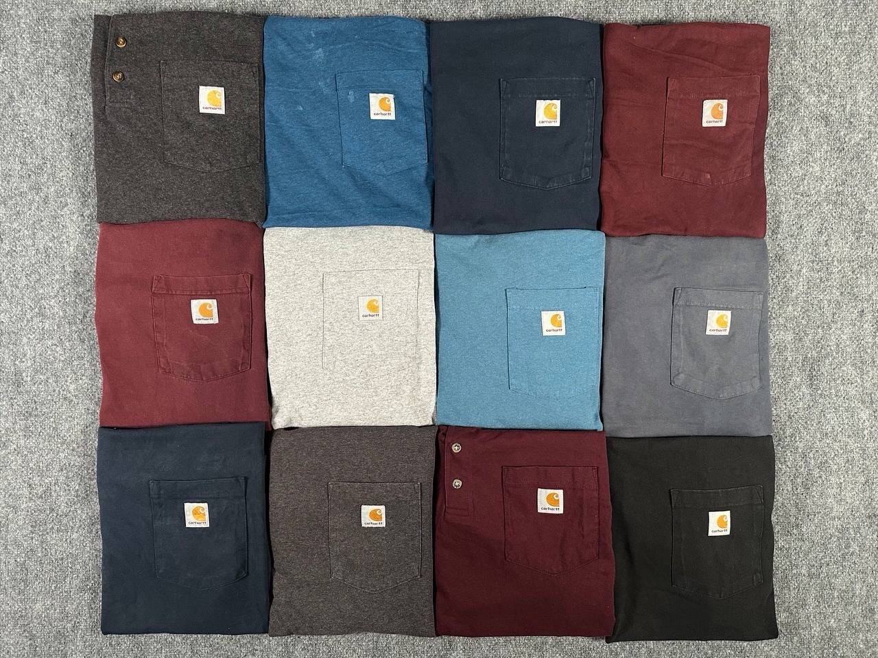 Carhartt Pocket Tee Bundle Lot of 12 Size L Large Workwear T Shirts USA Mix