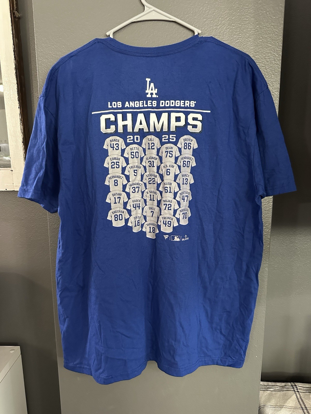 Men’s Fanatics LA Dodgers World Series 2025 Players T-Shirt Size XL