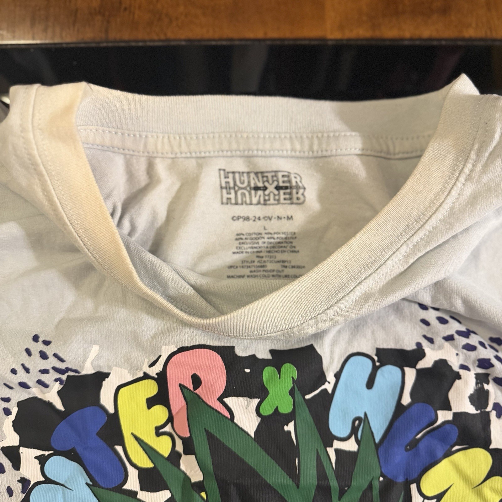 Hunter x Hunter Gon Anime Graphic T Shirt White Men’s Large