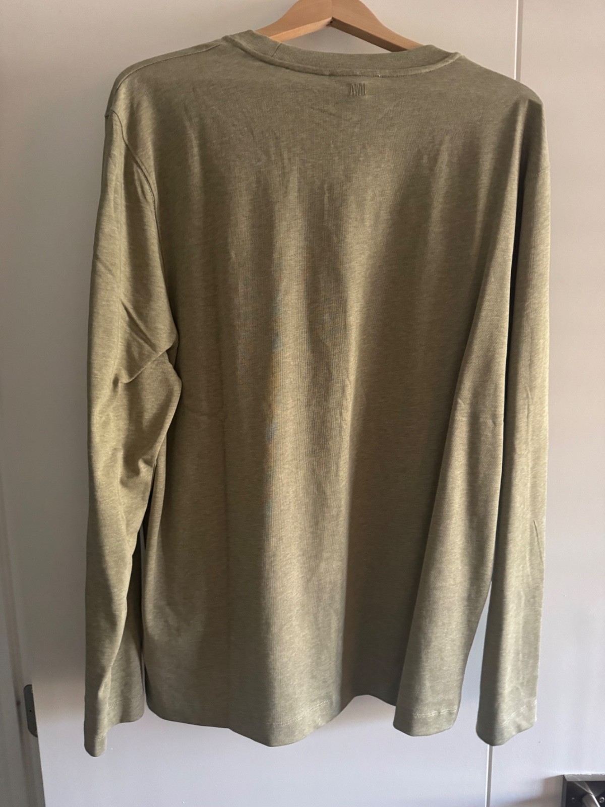 Authentic AMI Paris Long Sleeve T-Shirt NWT Unisex Organic Cotton Made Portugal