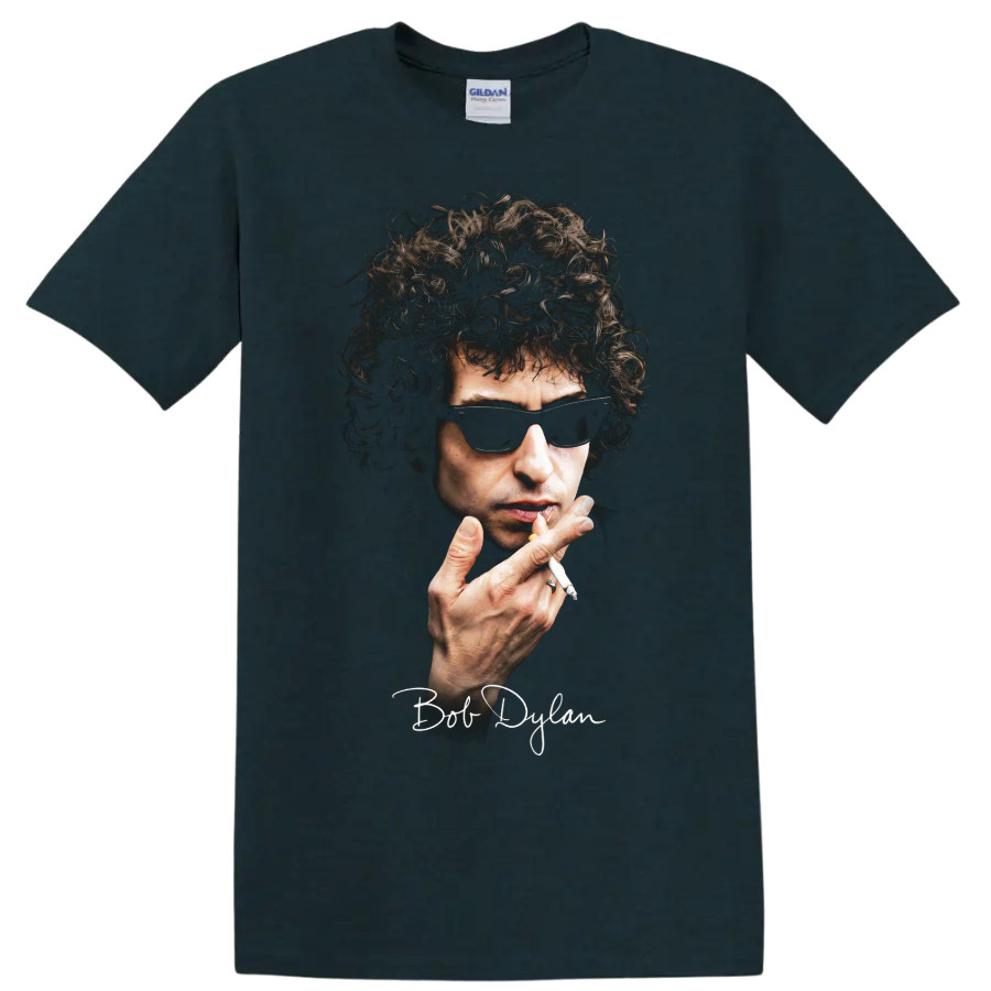 Bob Dylan Folk Rock Portrait Stylized Music T Shirt Vintage Artist Tee
